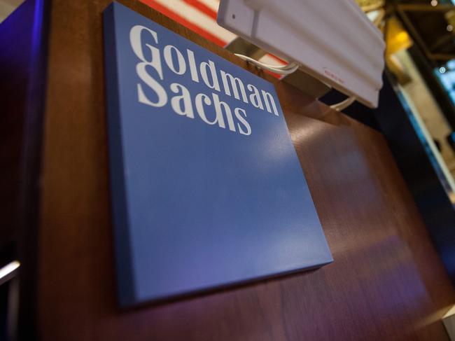 Goldman Sachs Group Inc. signage is displayed at the company's booth on the floor of the New York Stock Exchange (NYSE) in New York, U.S., on Tuesday, May 30, 2017. U.S. stocks halted a seven-day advance, while the dollar fluctuated as data showing a rebound in consumer spending offset a wider selloff in commodities. The euro slipped with equities in the region. Photographer: Michael Nagle/Bloomberg