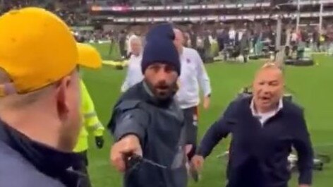 England coach Eddie Jones sledged by a fan at the SCG