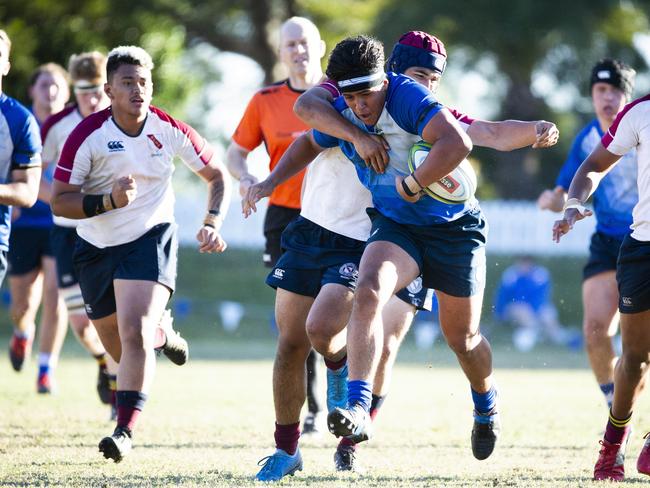 GPS First XV Rugby match between Nudgee College and Brisbane State High School. Nudgee #2  Oahu Davey Phillips. Saturday, August 1, 2020 - Picture: Renae Droop