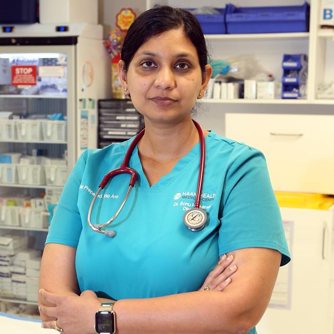 Gold Coast GP Dr Sonu Haikerwal, who has been administering vaccinations in the city. Picture: Richard Gosling