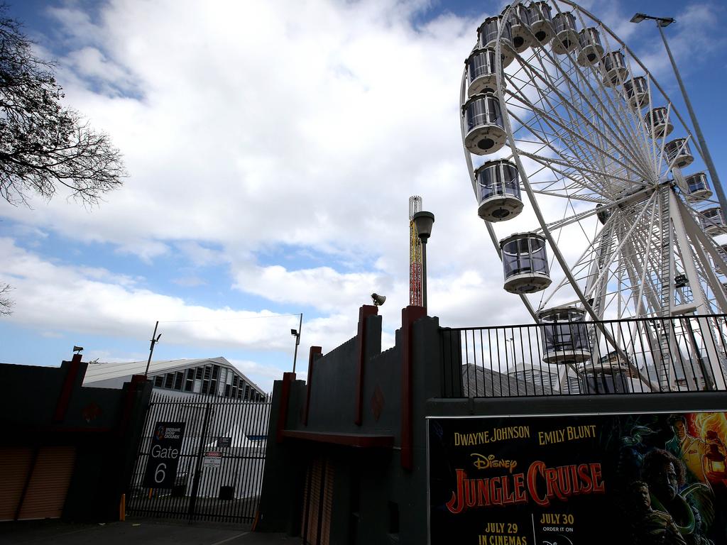 Brisbane’s lockdown has now been extended until Sunday, and the Ekka (above) has been cancelled for the second year in a row. Picture: Jono Searle