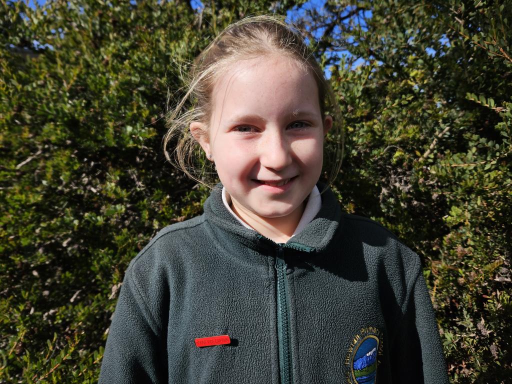 The top Tasmanian student in her age category, Annika T. of Howrah Primary School scored 29/30 in 2:08.104 in Orange level (Years 5-6) category in the school round of the 2024 PM's Spelling Bee and will represent the Apple Isle in the state and territory finals. Picture: supplied/Howrah Primary School