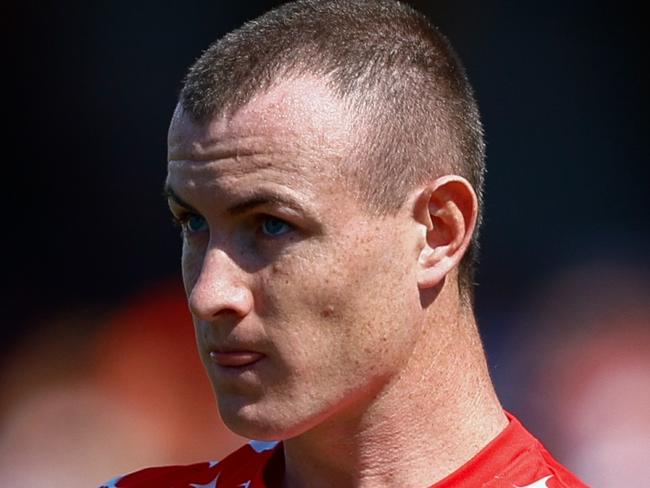 GOLD COAST, AUSTRALIA - APRIL 27: Chad Warner of the Swans warms up prior to the 2025 AFL Round 07 match between the Gold Coast Suns and the Sydney Swans at People First Stadium on April 27, 2025 in the Gold Coast, Australia. (Photo by Russell Freeman/AFL Photos via Getty Images)