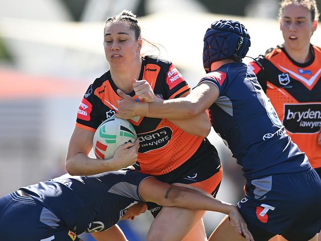 Kezie Apps could miss Wests Tigers round 27 clash against the Cowboys. Picture: Albert Perez/Getty