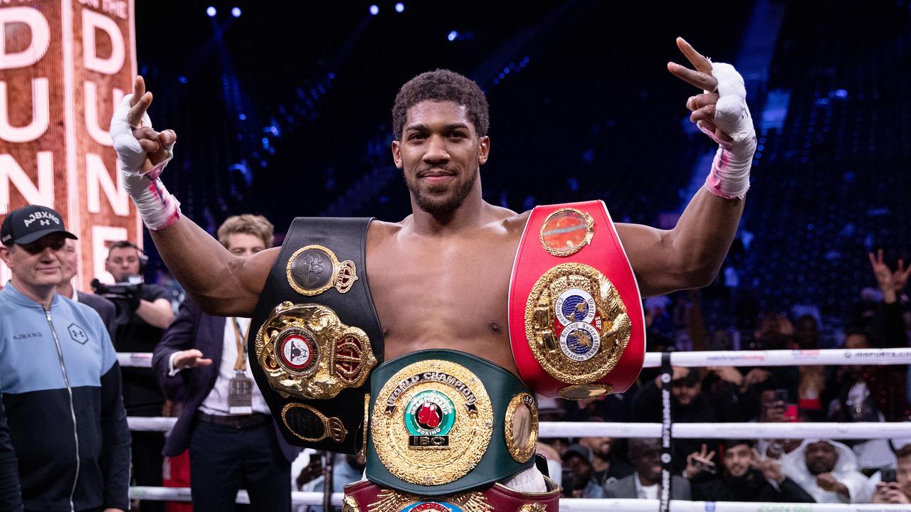 Anthony Joshua and Tyson Fury taking each other on in a blockbuster fight could become a reality. (Photo by Richard Heathcote/Getty Images)