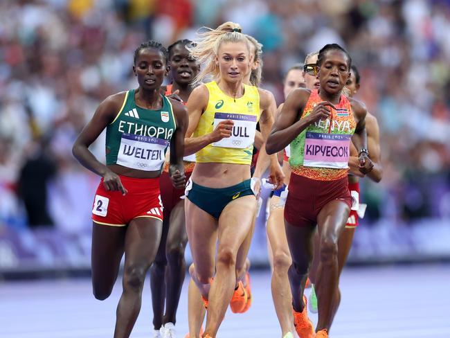 Jessica Hull was in the hunt for a medal from the start. Picture: Michael Steele/Getty Images