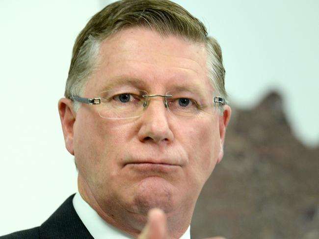 Premier Dennis Napthine at today's presser at Morwell Town Hall...Continued coverage of the coal fire in Morwell