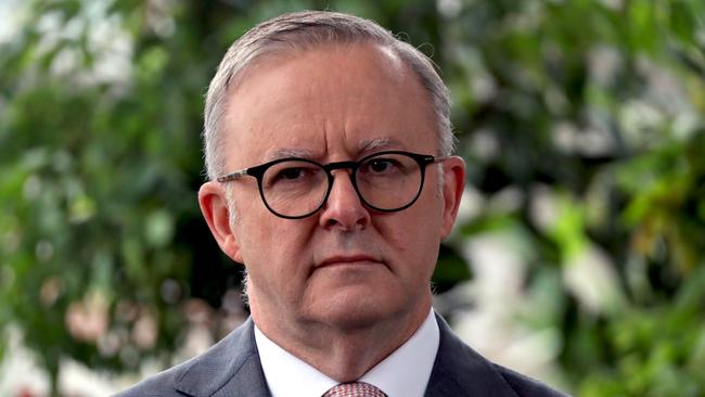 Opposition Leader Peter Dutton has called on Anthony Albanese to apologise to Julian Leeser, who resigned this morning over the Liberal Party's stance on the voice. Picture: NCA NewsWire / Nicholas Eagar