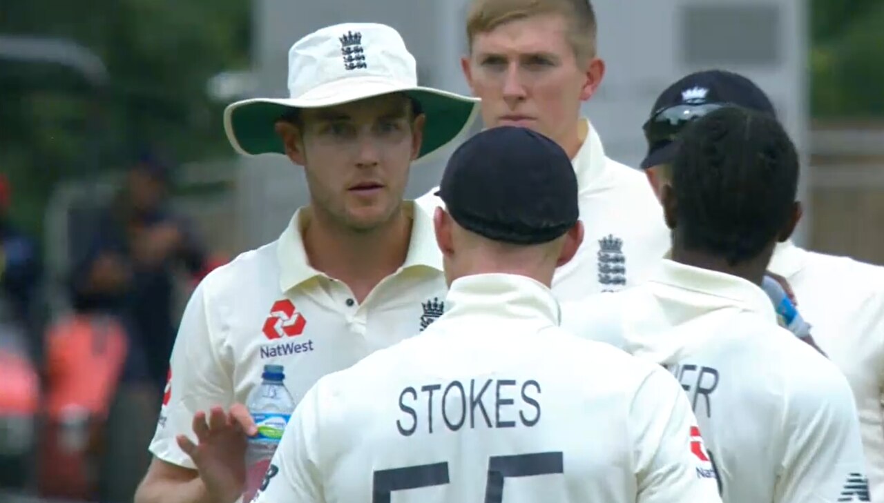 Stuart Broad and Ben Stokes had a heated row.