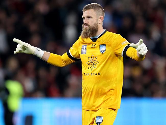 The penalty-saving heroics of Andrew Redmayne could be needed by Sydney FC on Friday night. Picture: Brendon Thorne / Getty Images