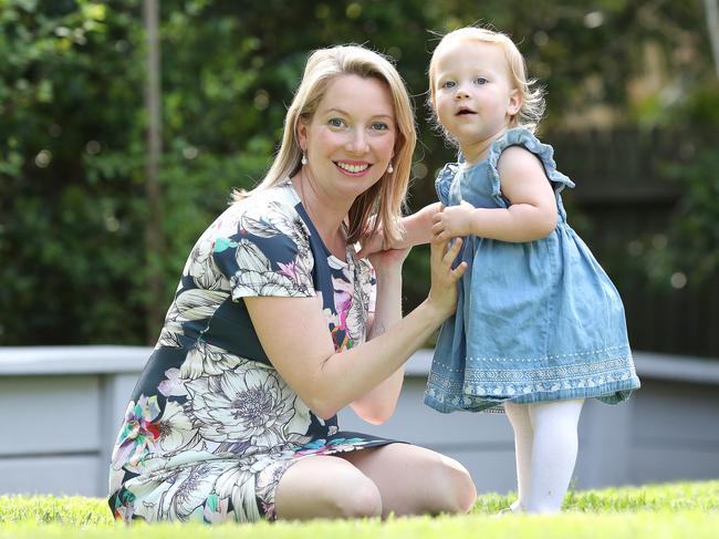 Lauren Martyn-Jones gave birth to twin girls Audrey and Lillian in March 2017. Tragically, Audrey was stillborn. Picture: Peter Wallis
