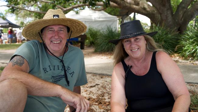 Mark Price and Tina Sutherland at the Noosa Australia Day Festival at Lions Park Gympie Terrace, Noosaville on January 26, 2023. Picture: Katrina Lezaic