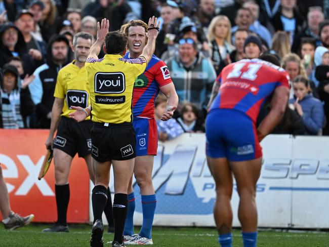 Phoenix Crossland was sent to the bin just before halftime. Picture: NRL Photos