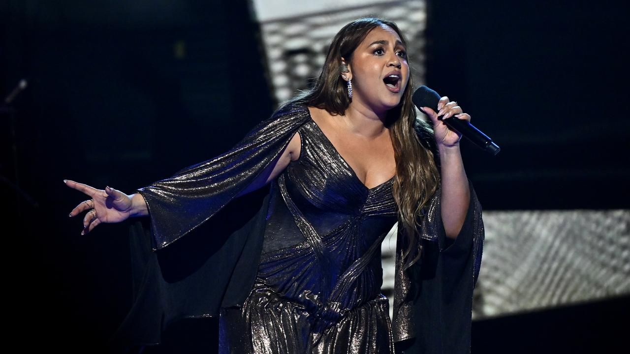 Jessica Mauboy performs at the 64th TV WEEK Logie Awards at The Star. Picture: Getty