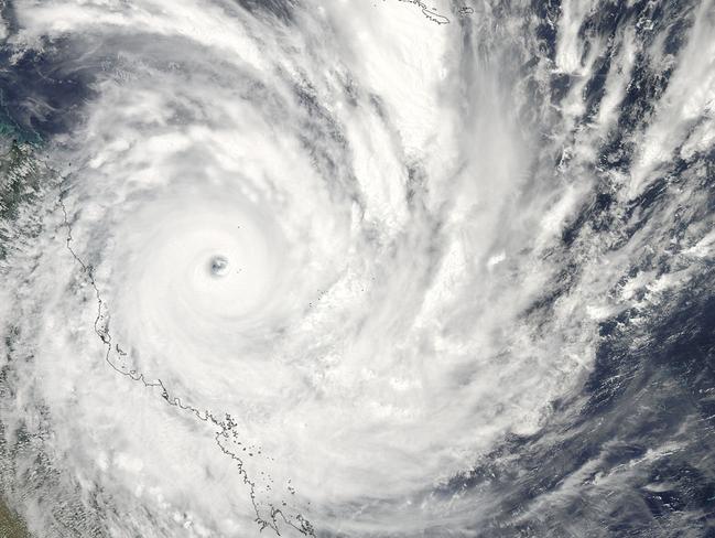Cyclone Yasi bears down on the Queensland coast in 2011.