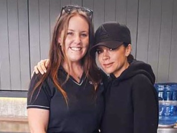 Victoria Beckham pictured with Lauren from Glenworth Valley Outdoor Adventures. Picture: hit105