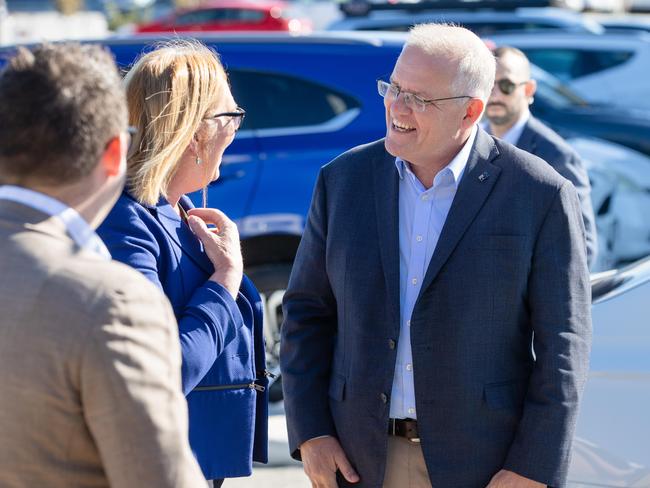 Scott Morrison at a campaign event in Perth on Saturday. Picture: Jason Edwards