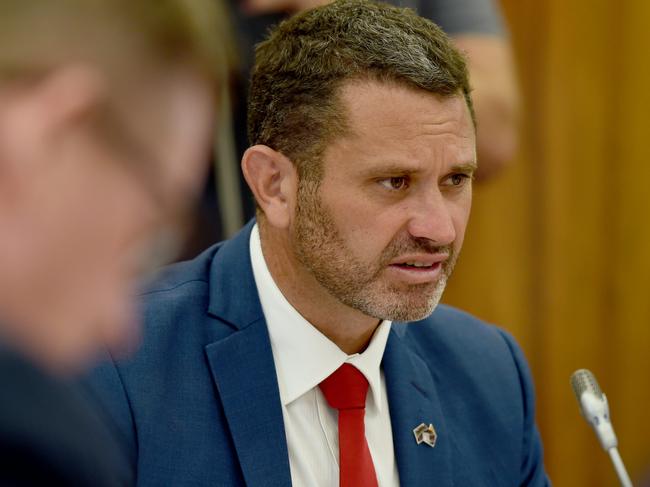 3/2/2020 -  Minister Kyan Maher at the inquiry in to SA Health chief Chris McGowan at Old Parliament House. Picture: Naomi Jellicoe