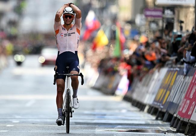 Mathieu van der Poel won the 2023 world road race