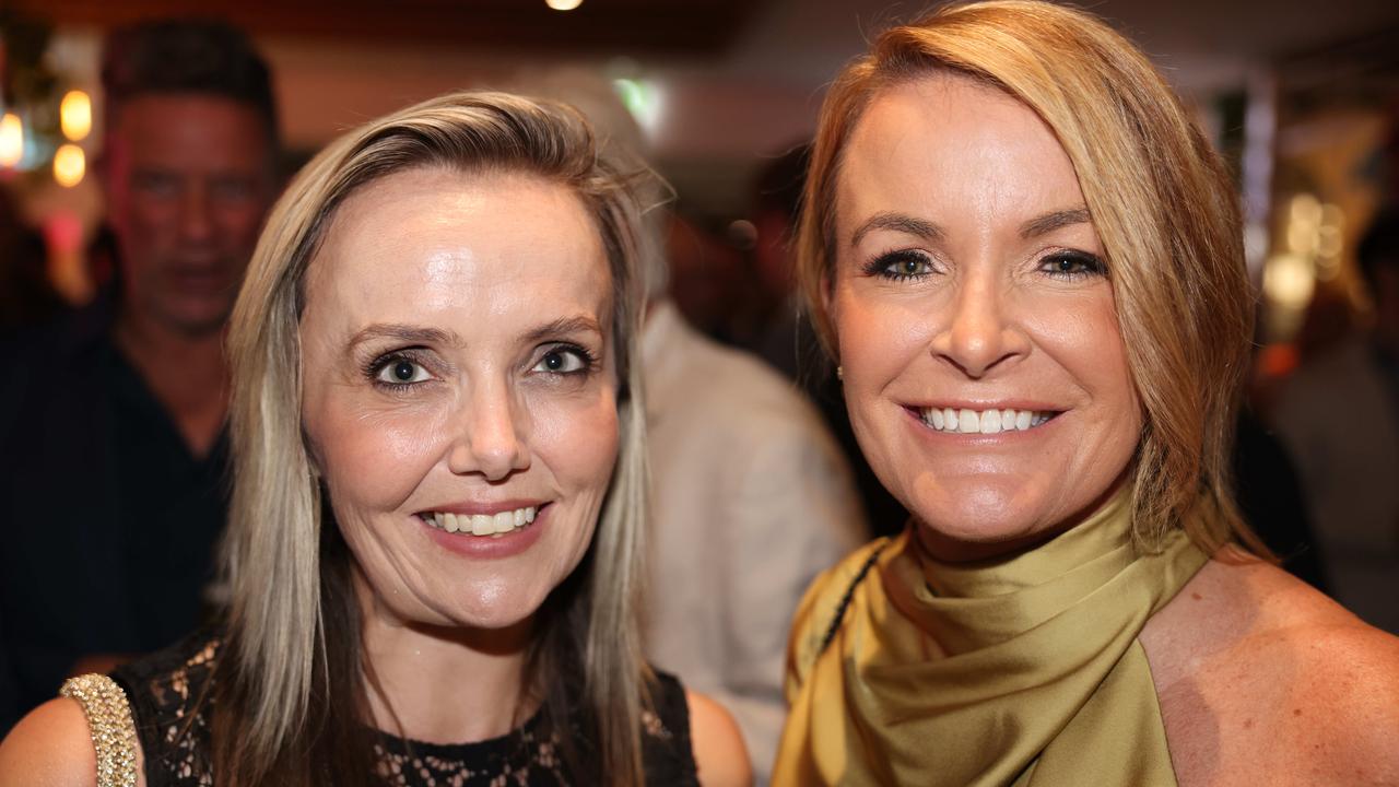 Emma Carter and Belinda Dawes at the Gold Coast Titans Season Launch 2024 at The Star Gold Coast Garden Bar for Gold Coast at Large. Picture: Portia Large