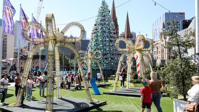 Victorians have been urged to take their Christmas celebrations outside. Picture: Diego Fedele