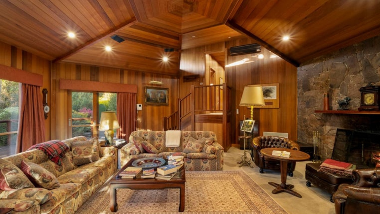 The wooden interior gives grand cabin vibes.