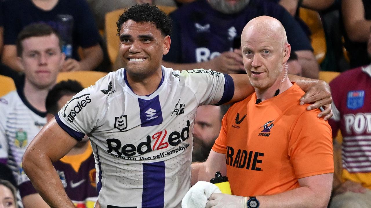 Xavier Coates won’t face the Roosters after he suffered an ankle injury in the loss to Brisbane. Picture; Bradley Kanaris/Getty Images