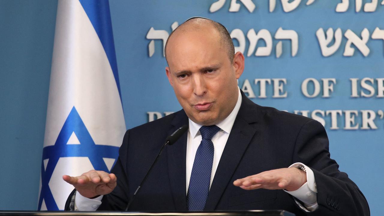 Israeli Prime Minister Naftali Bennett warned that cases could surge to around “50,000 cases per day soon” (Photo by Emil SALMAN / POOL / AFP)