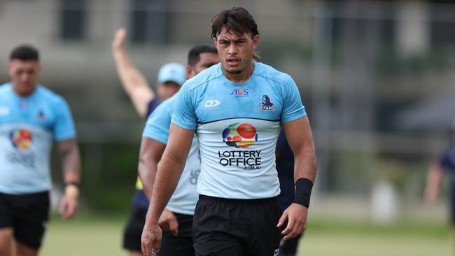 Gold Coast star Tino Fa'asuamaleui is ready to return from a knee injury. Pic: Titans Digital