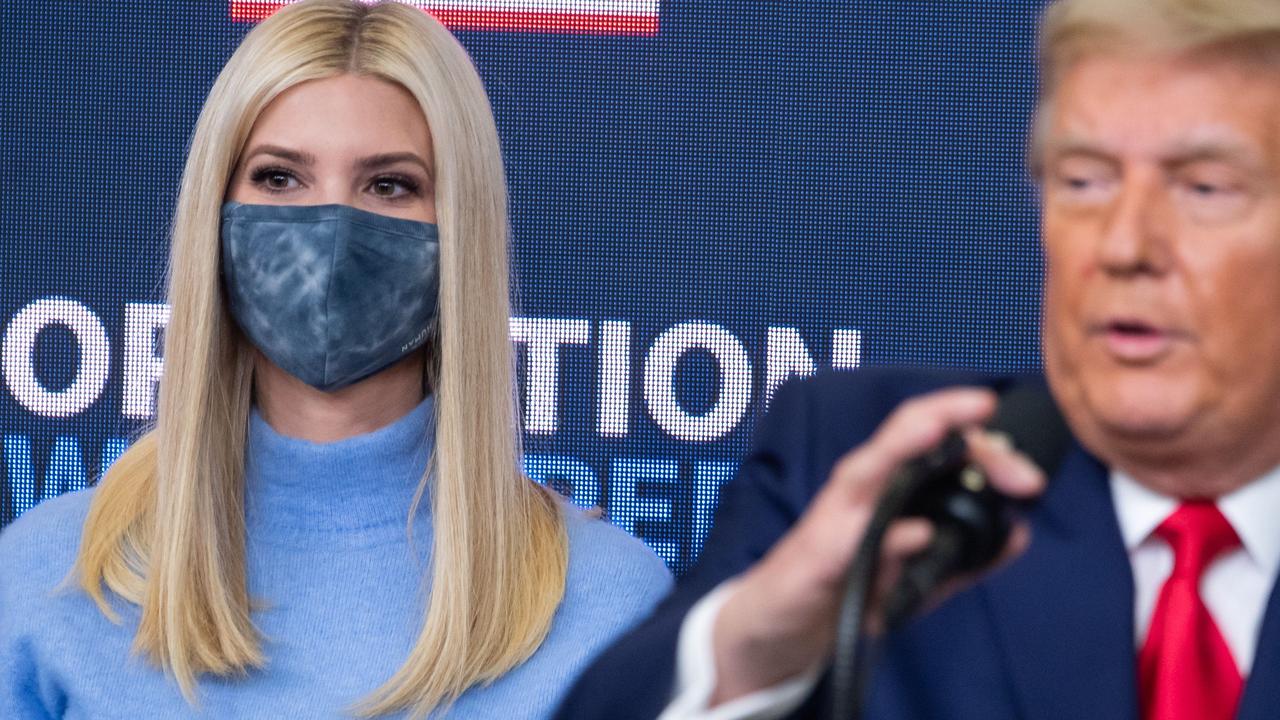 “It will never stop amazing us that in the midst of the worst pandemic in a century, rather than turning to doctors and scientists, the closest advisers to the president were his fashion-brand owning daughter,” wrote one critic. Picture: Saul Loeb/AFP