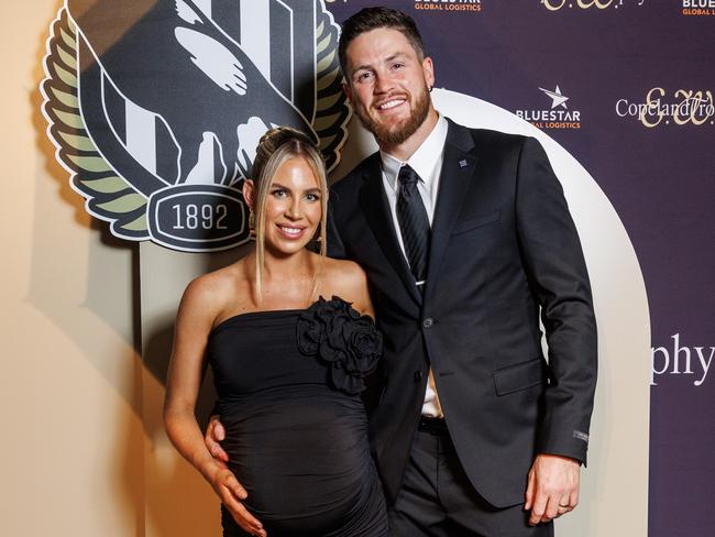 Jack and Mikayla Crisp at the Copeland Trophy. Picture: Aaron Francis