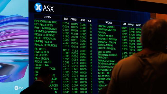 28-10-2024 - ASX stock ticker, ahead of the ASX AGM. Picture: Max Mason-Hubers / The AustralianÃ