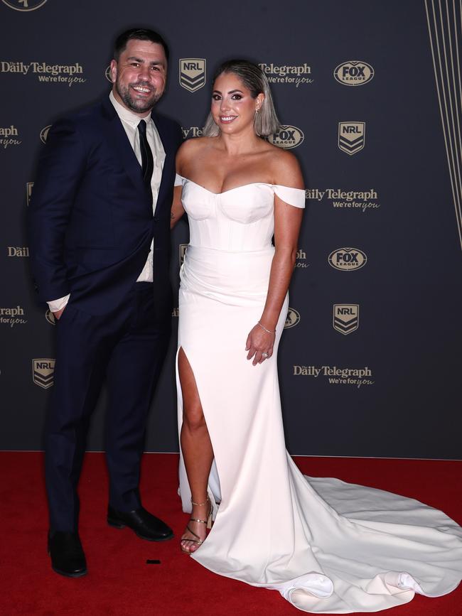 Jamie Soward and his partner. Picture: Jason McCawley/Getty Images