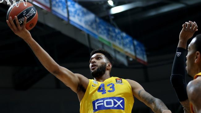 Jonah Bolden has shown incredible improvement during his time with Maccabi Tel Aviv. Picture: Getty Images