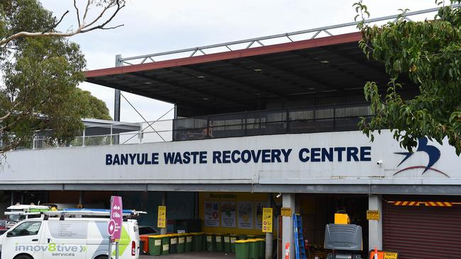 The fire broke out at the Banyule Waste Recovery Centre. Picture: Josie Hayden