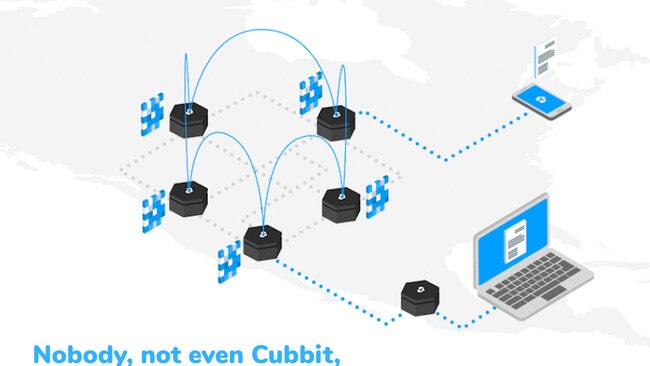 Data being shared between Cubbit units.