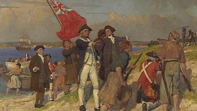 The landing of Captain Cook at Botany Bay, captured in E. Phillips Fox’s painting. A history curriculum trained on the following decades would lead to a sharper focus on both Aboriginal and European ‘perspectives’. Picture: National Gallery of Victoria, Melbourne Gilbee Bequest