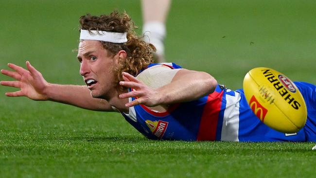 Aaron Naughton signed a long term deal with the Bulldogs this year. Picture: Getty Images