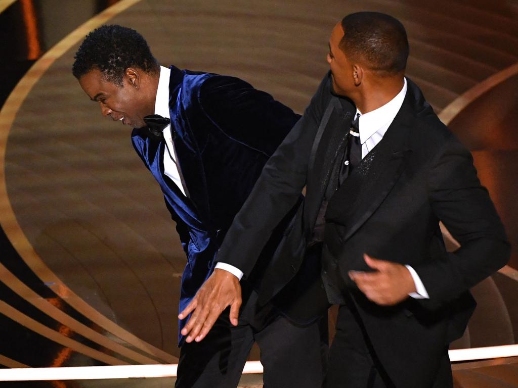 Will Smith slapped Chris Rock at Monday’s Oscars. Picture: Robyn Beck / AFP