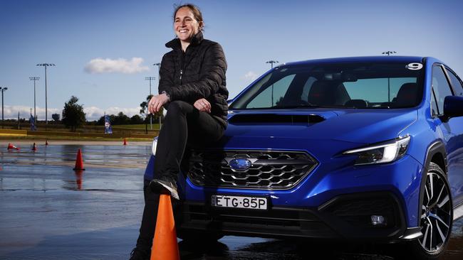 Rally driver and driving instructor Molly Taylor who helps conduct wet weather driving courses. Picture: Richard Dobson