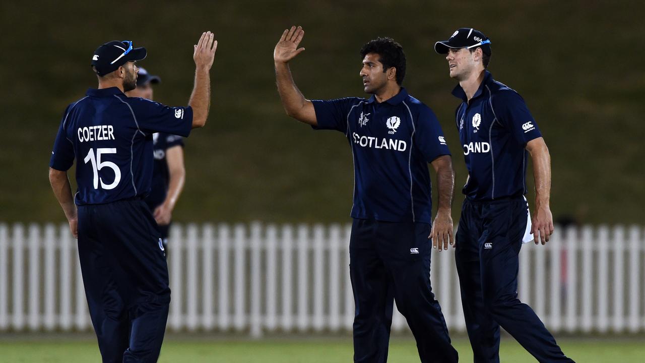 Scotland's Majid Haq (centre) playing in Sydney in 2015.