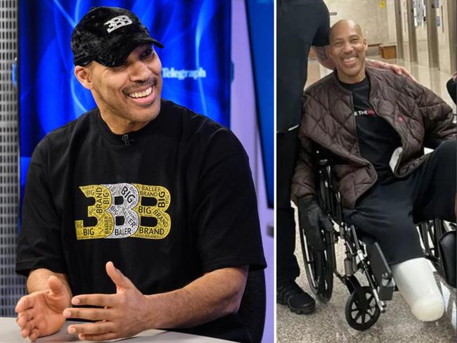 LaVar Ball has had his foot amputated. Photo: Instagram and Daily Telegraph