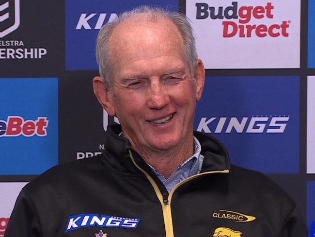 Wayne Bennett is having fun. Photo: NRL.com