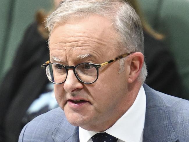 CANBERRA, AUSTRALIA  - NewsWire Photos - November 26, 2024: Prime Minister Anthony Albanese during Question Time at Parliament House in Canberra. Picture: NewsWire / Martin Ollman