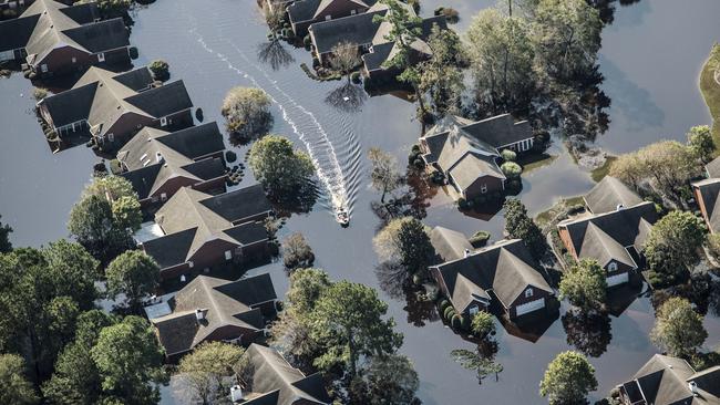 Flooding in North Carolina from Hurricane Florence. Picture: Getty Images