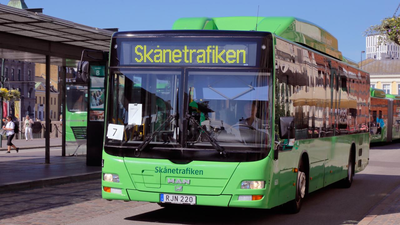 The woman was kicked off a Skanetrafiken public bus while travelling in Malmo, Sweden. Picture: Roland Magnusson/Alamy