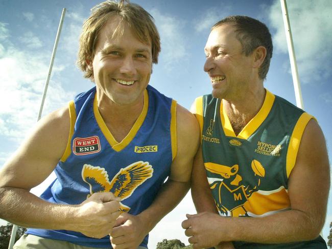 Former AFL footballer Tony Modra will line up for Encounter Bay on Saturday, against 483 A-Grade game veteran, Barry Clarke for Myponga.