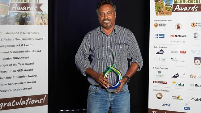 Fred Hunter was awarded the Public Service Medal for outstanding public service in protecting the natural and cultural heritage of the Kakadu National Park. Pic: Supplied/Shane Eecen.