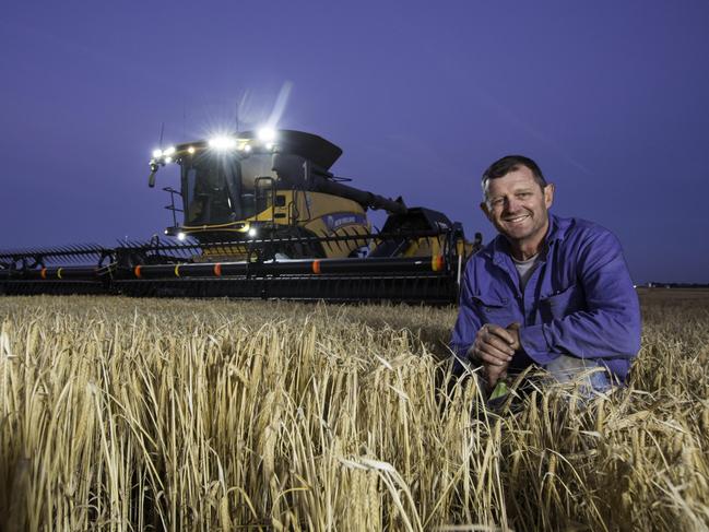 Chris Reichstein of Mt Burdett Farming Co in a barley crop on his farm near Esperance in Western Australia. November 2018. Picture: Corrina Ridgway