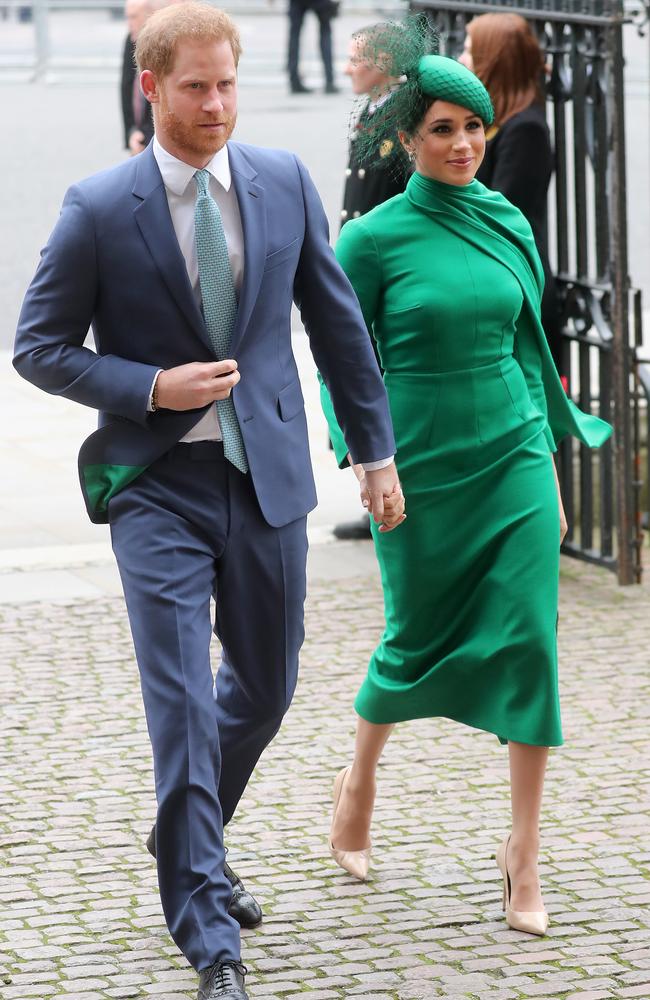 Harry and Meghan at their final royal engagement together earlier this month.